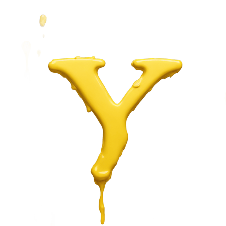 genmoji：黄色油漆写的字母y