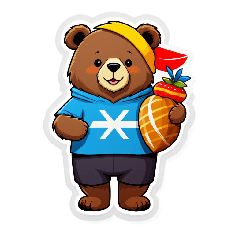 genmoji：一只熊在参加狂欢节