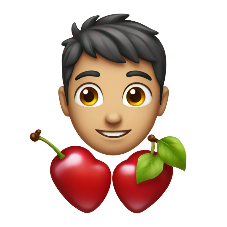genmoji: Heart cherry with car ears