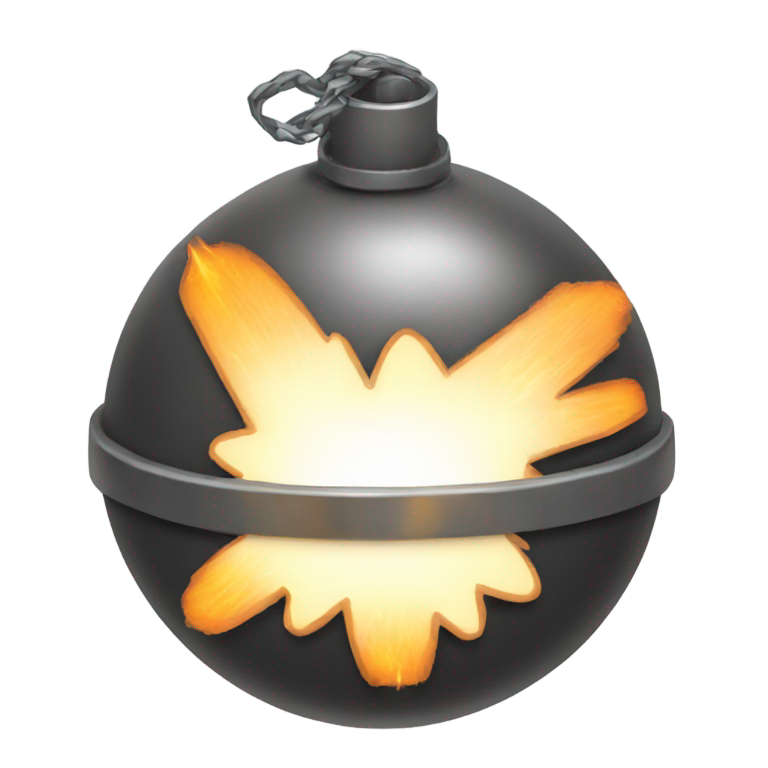 genmoji : bombe avec étincelle