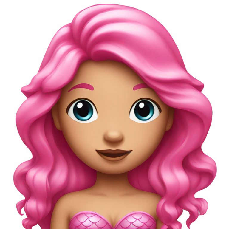 genmoji: cute pink mermaid