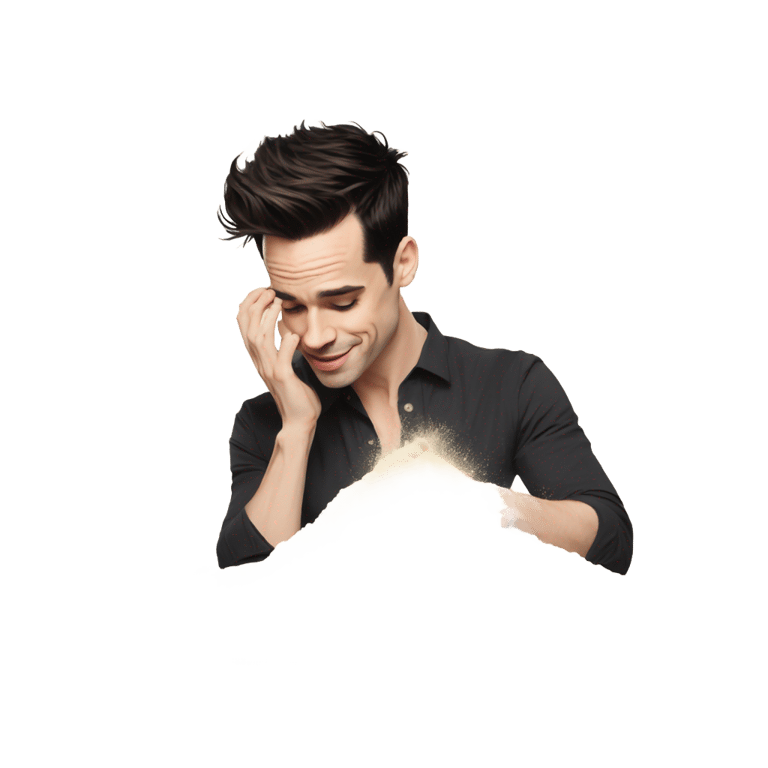 絵文字：Brendon Urie smelling a pile of flour