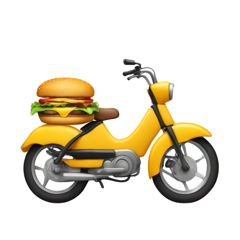 絵文字：バイクに乗ったバーガー