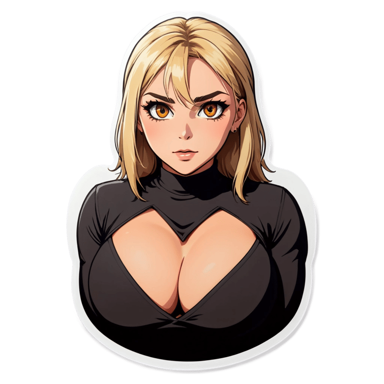 genmoji: Blonde hair hazel eye with big booty and big boobs