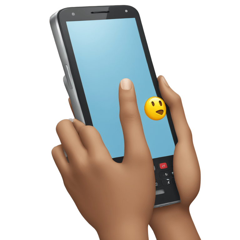 genmoji : Une main tenant un téléphone