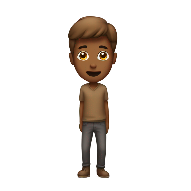 genmoji: man going poop