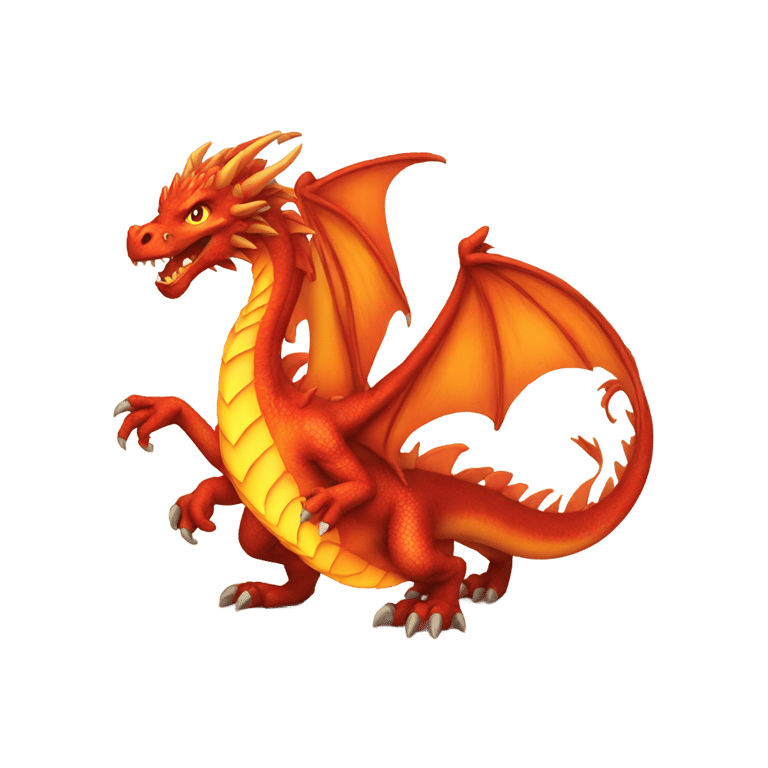 genmoji : Fire dragon