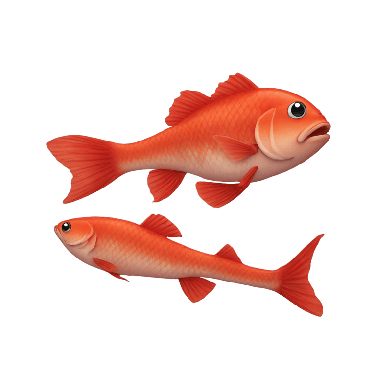 genmoji : Red fish with stink lines