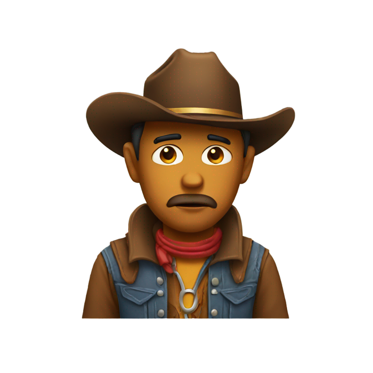 genmoji：牛仔悲伤表情