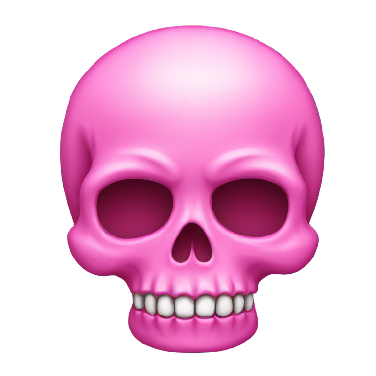 genmoji: Pink skull emoji