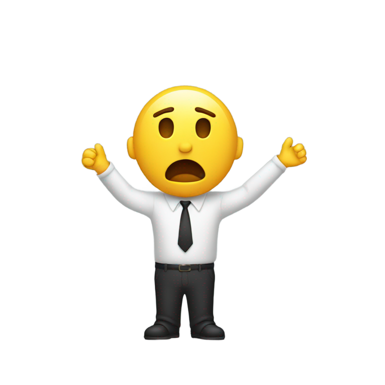 genmoji：耸肩摊手侧头表示不确定的人