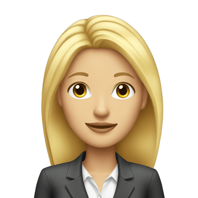 genmoji：blonde business woman