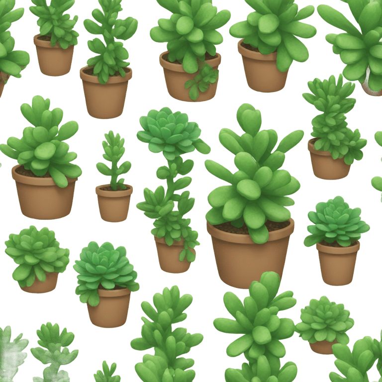 genmoji : Une plante succulente en pot