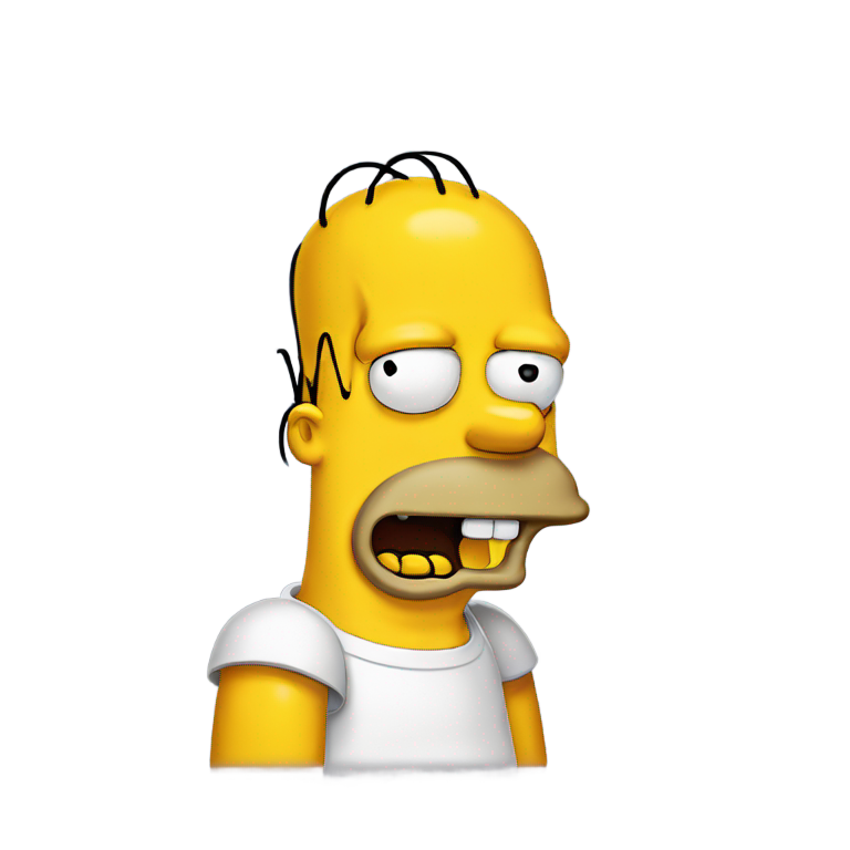 genmoji: Homer Simpson with a head injury