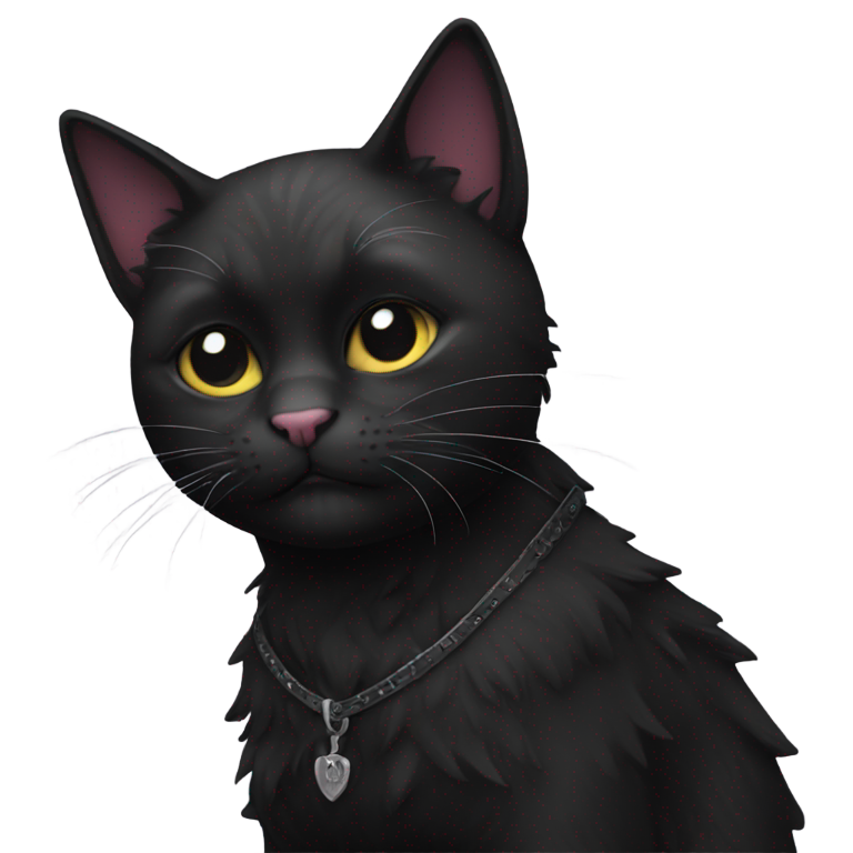genmoji: Goth cat
