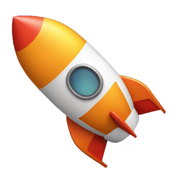 絵文字：3Dロケット