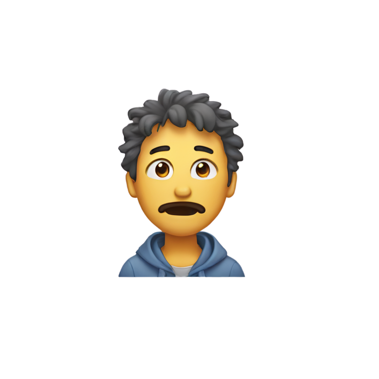 genmoji：一个带黑眼圈的疲惫表情 😐