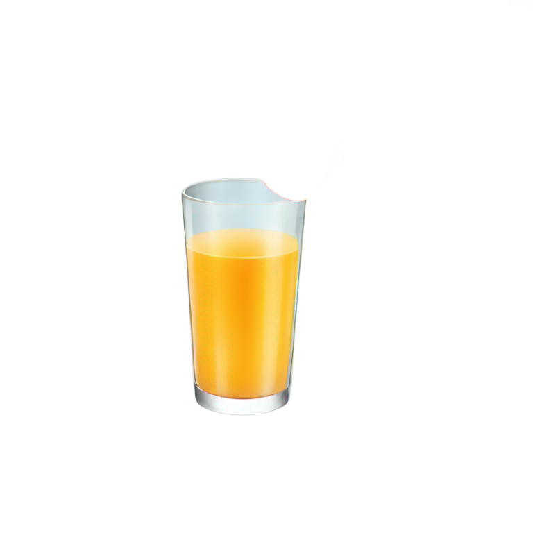genmoji: Glass of orange juice