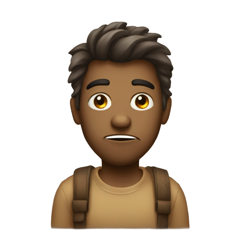 genmoji : Personne complexe, brune, sale et super puante