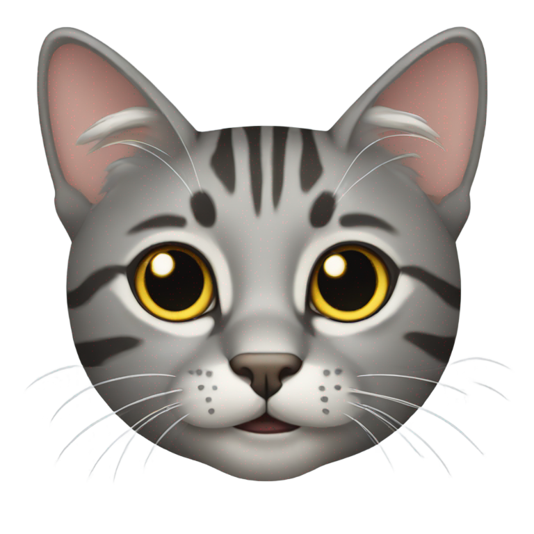 genmoji: Grey tabby cat