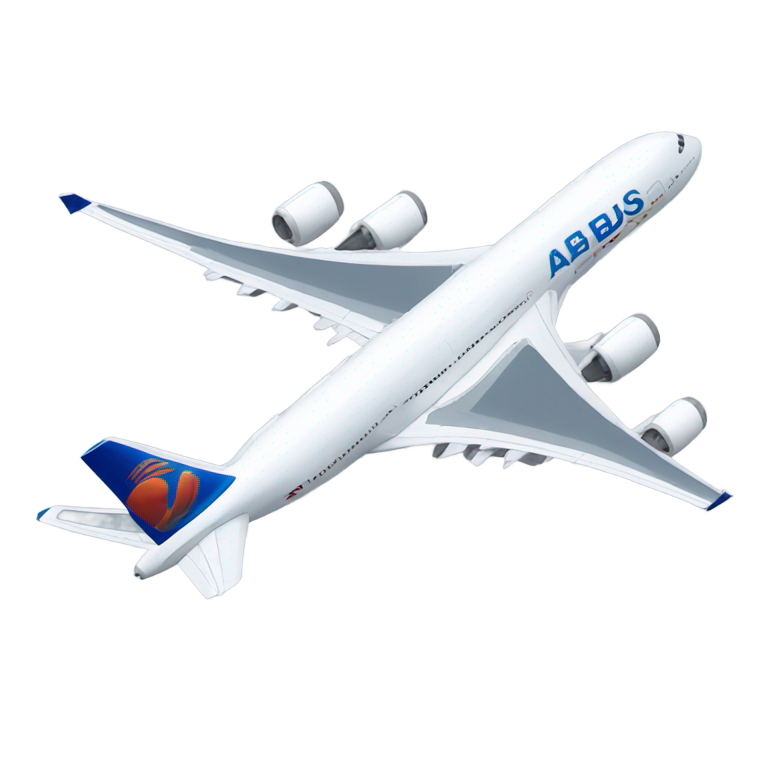 絵文字：airbus a380 with two rows of windows huge plane