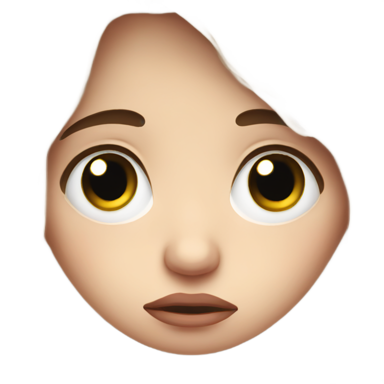 genmoji: sad cute face with big watery eyes