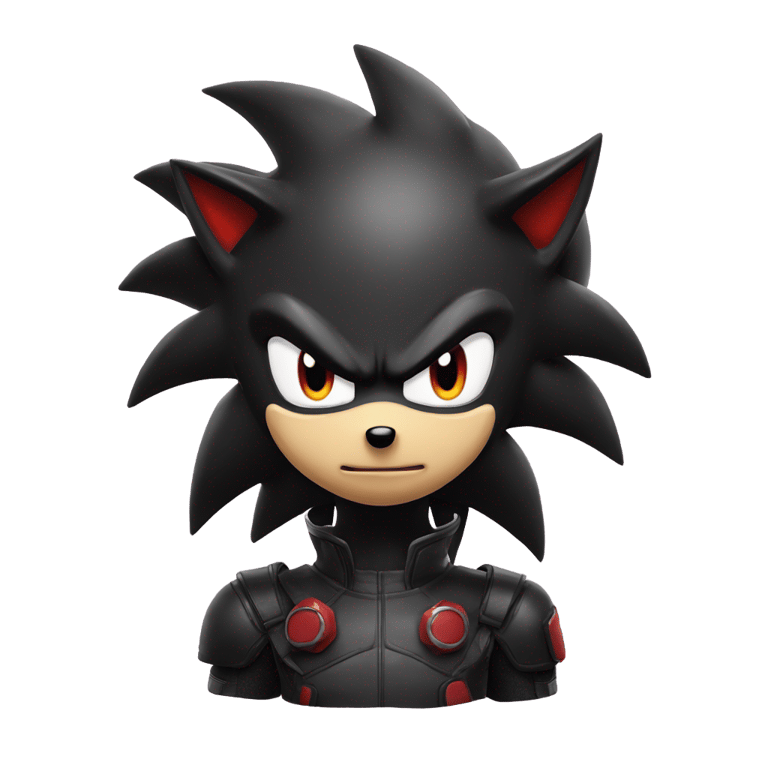 絵文字：Shadow The Hedgehog with separate eyes