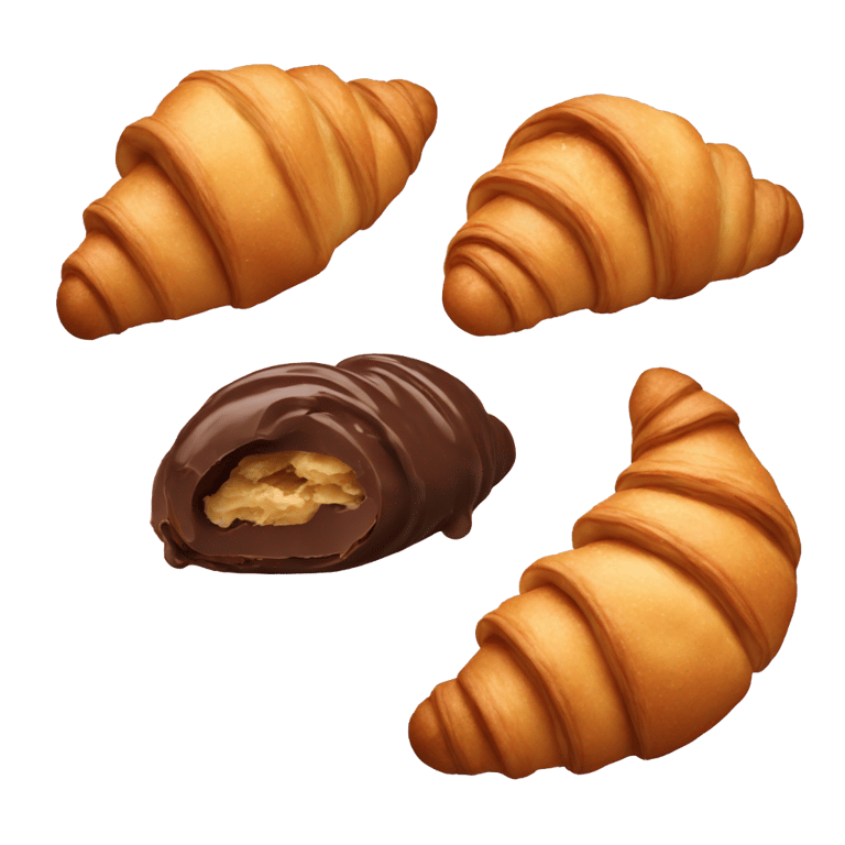 絵文字：おいしいチョコクロワッサン
