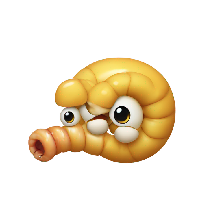 genmoji : donald trump's face on a worm