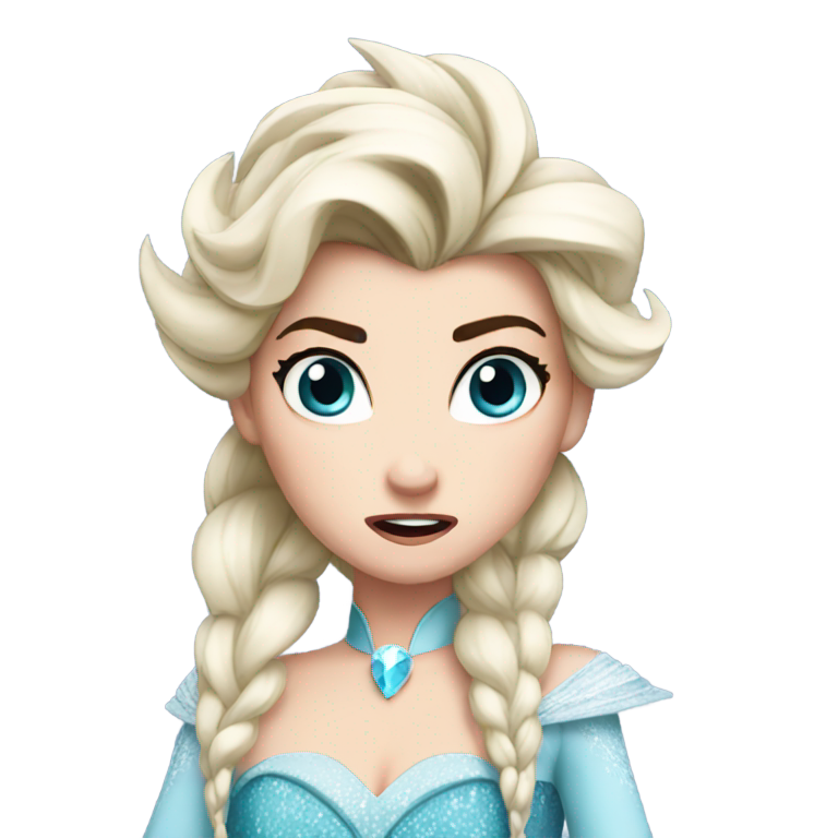 genmoji：angry elsa face