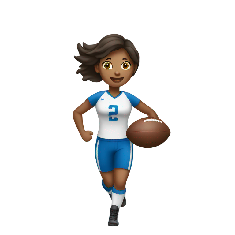 genmoji: woman playing football
