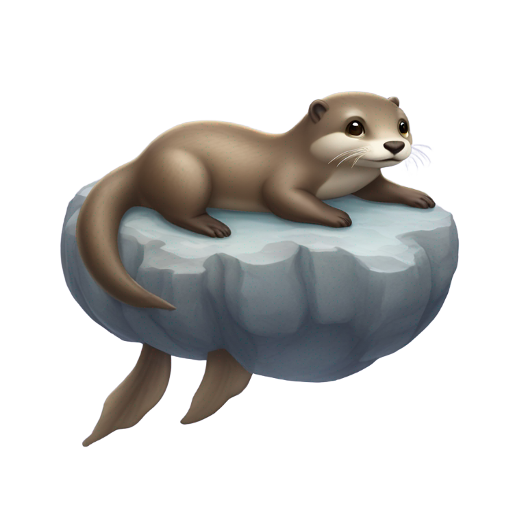 genmoji：一只水獭骑在独角兽上