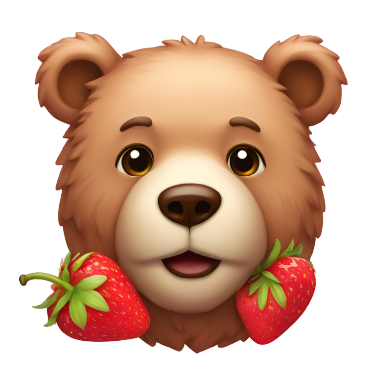 genmoji：草莓中的熊