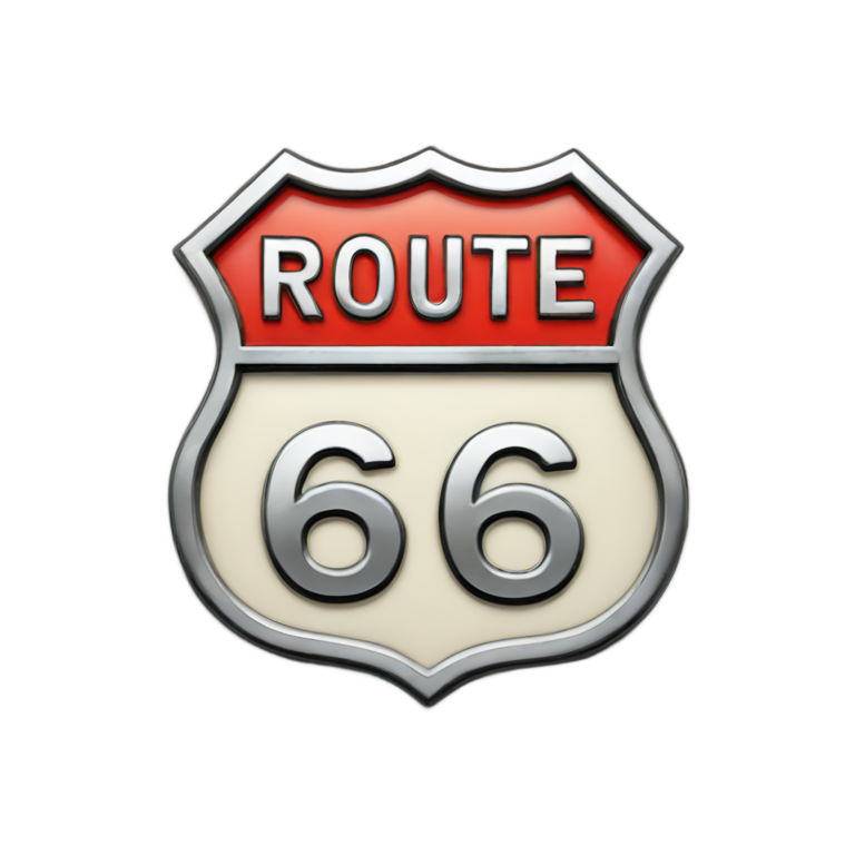 genmoji: route 66 badge