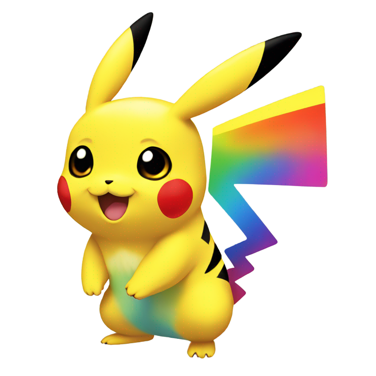 genmoji: Rainbow Pikachu