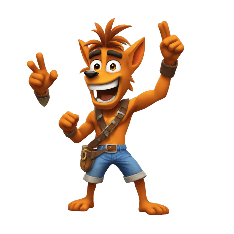 絵文字：Crash bandicoot doing a Roman salute