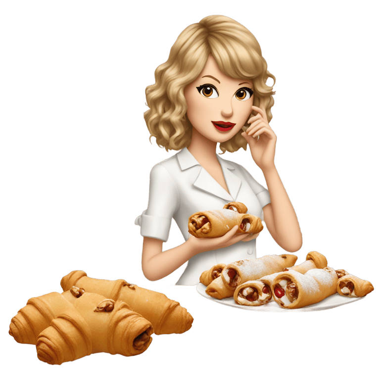 絵文字：テイラー・スウィフトが巨大カノーリを持ちながら赤ちゃんを抱いている