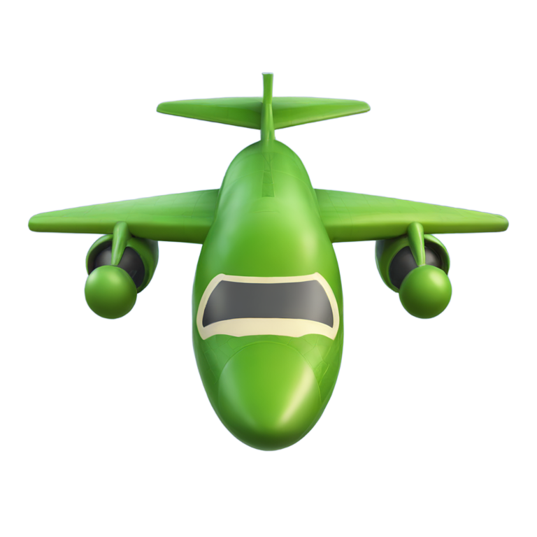 絵文字：ワニの頭の飛行機