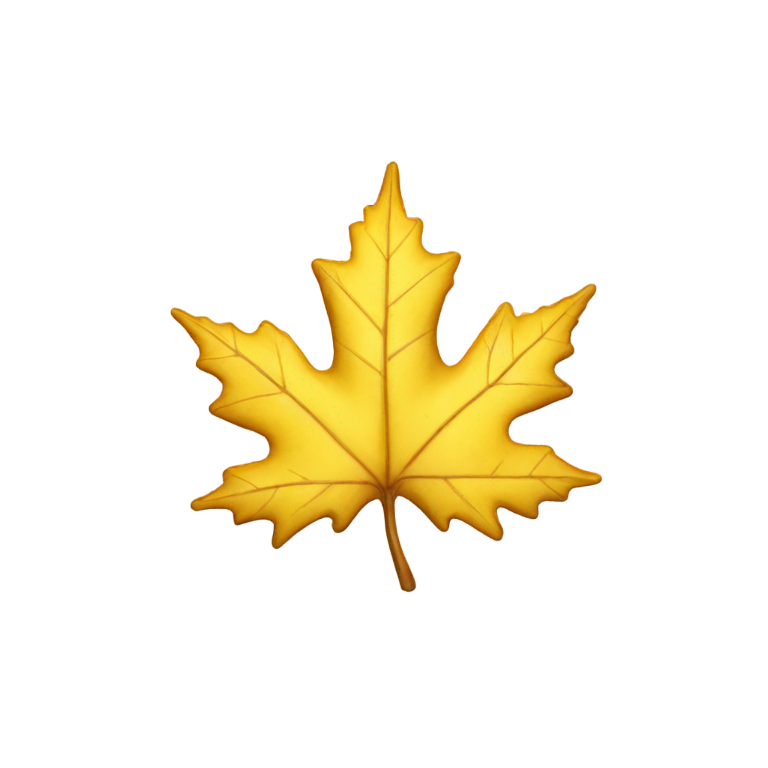 genmoji : Feuille d'érable jaune