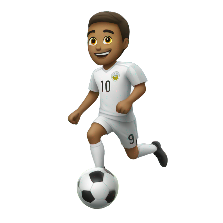 genmoji: Soccer player kicking a free kick