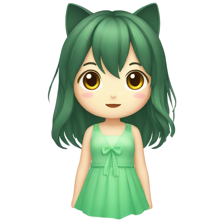 genmoji：可爱的绿色猫咪
