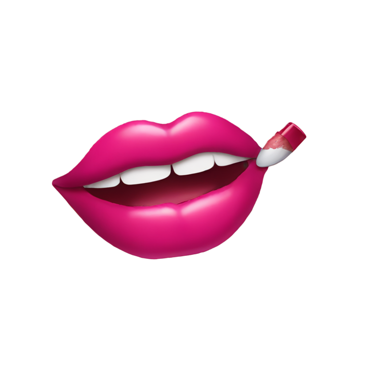 絵文字：唇💄虫歯🪱