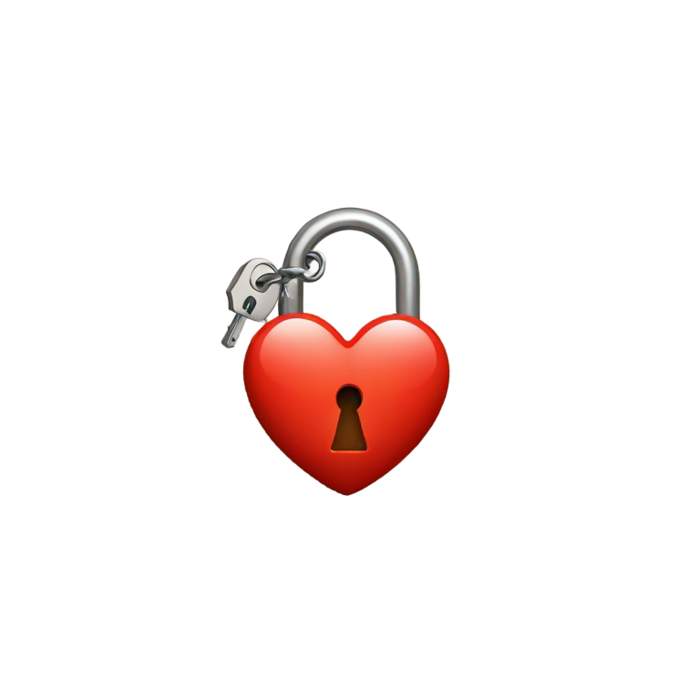 genmoji：A heart, closed with a lock