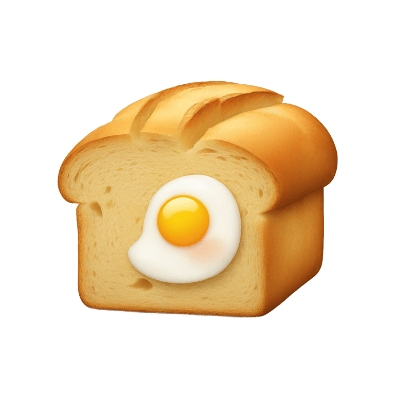 genmoji : Bread with egg on top