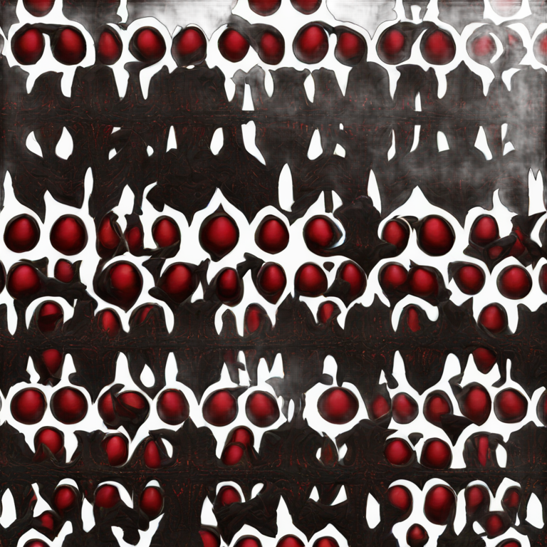 genmoji: red and black gothic vintage black mirror