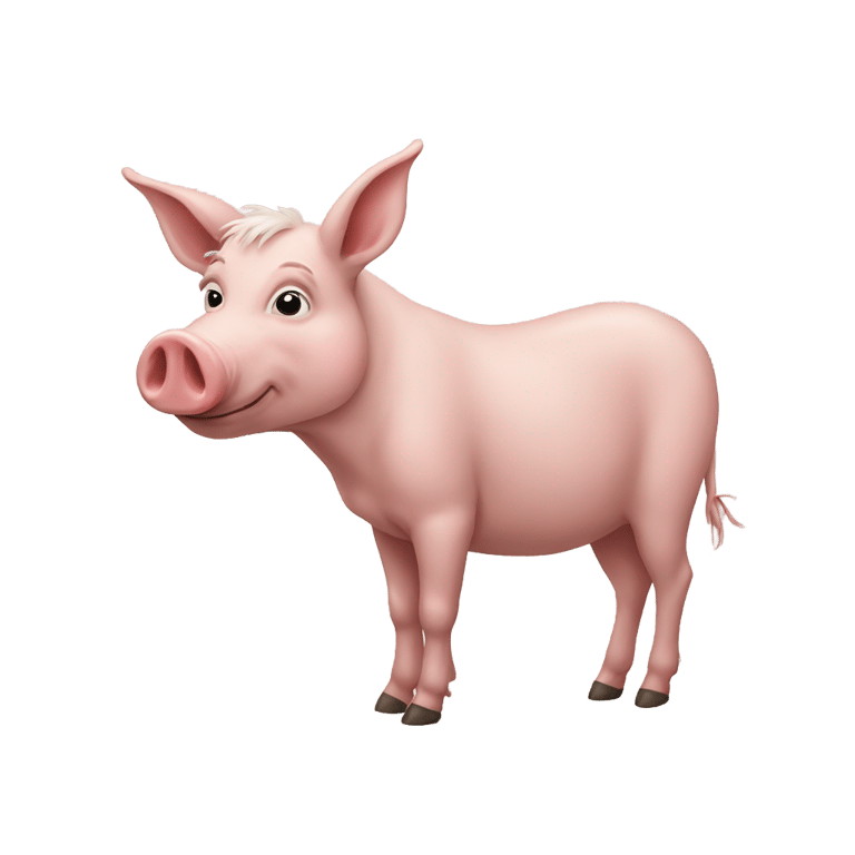 genmoji：pig donkey