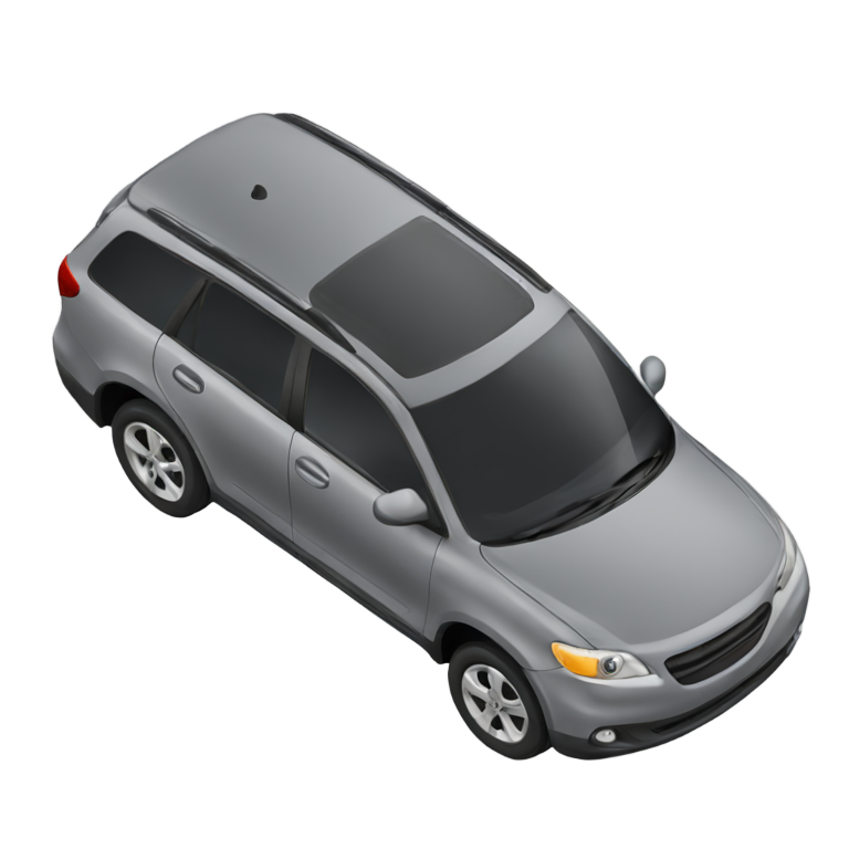 genmoji：A single gray/grey car