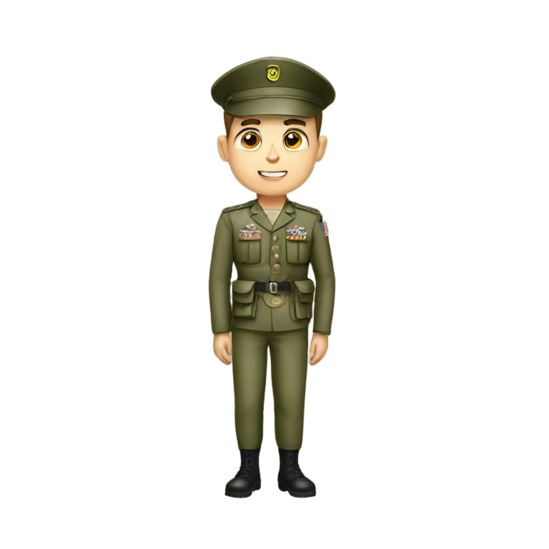 genmoji : Soldat avec du lait