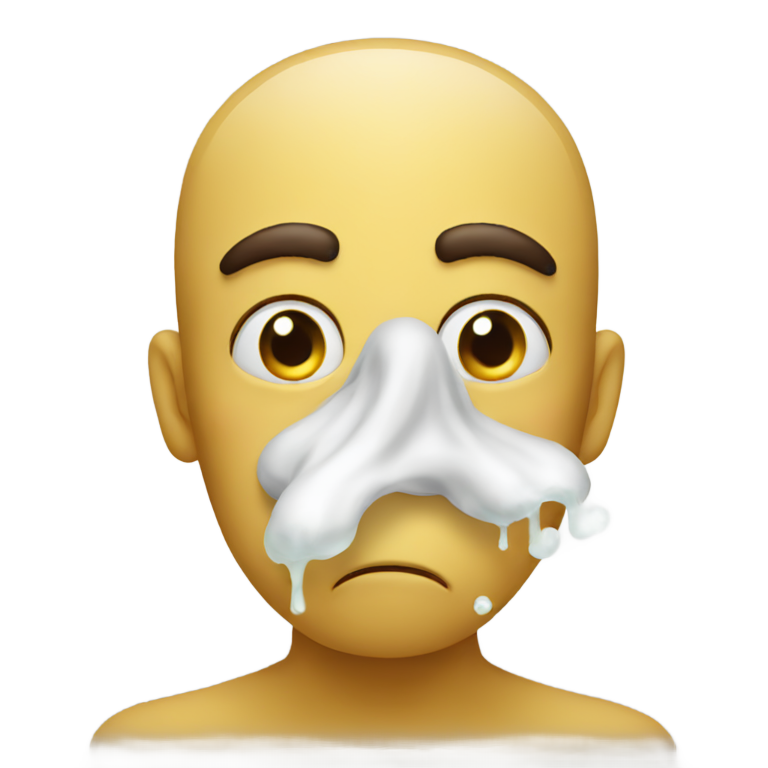 genmoji: Emoji smelling something Stinky and not liking it