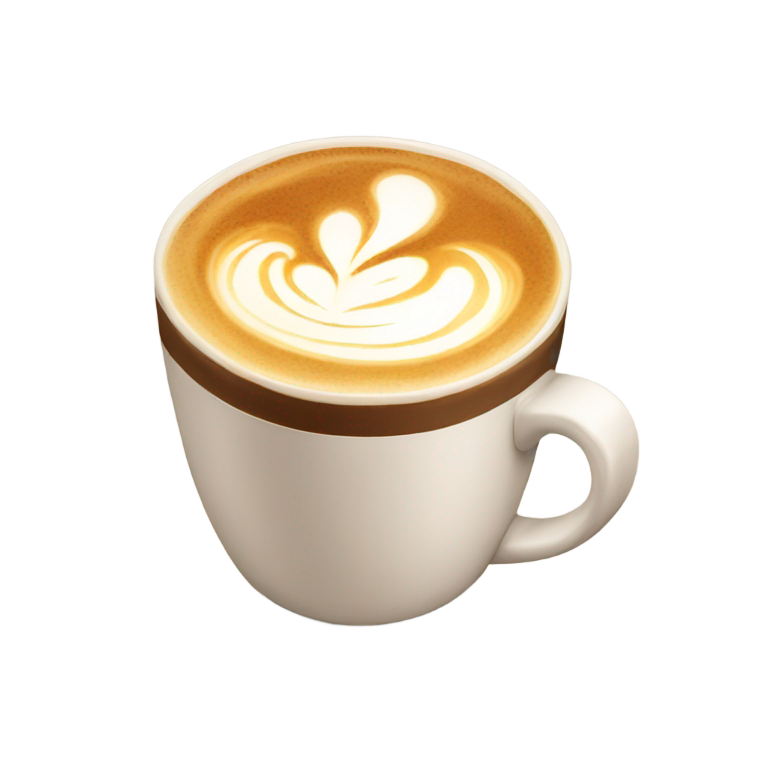 genmoji: a cup of latte